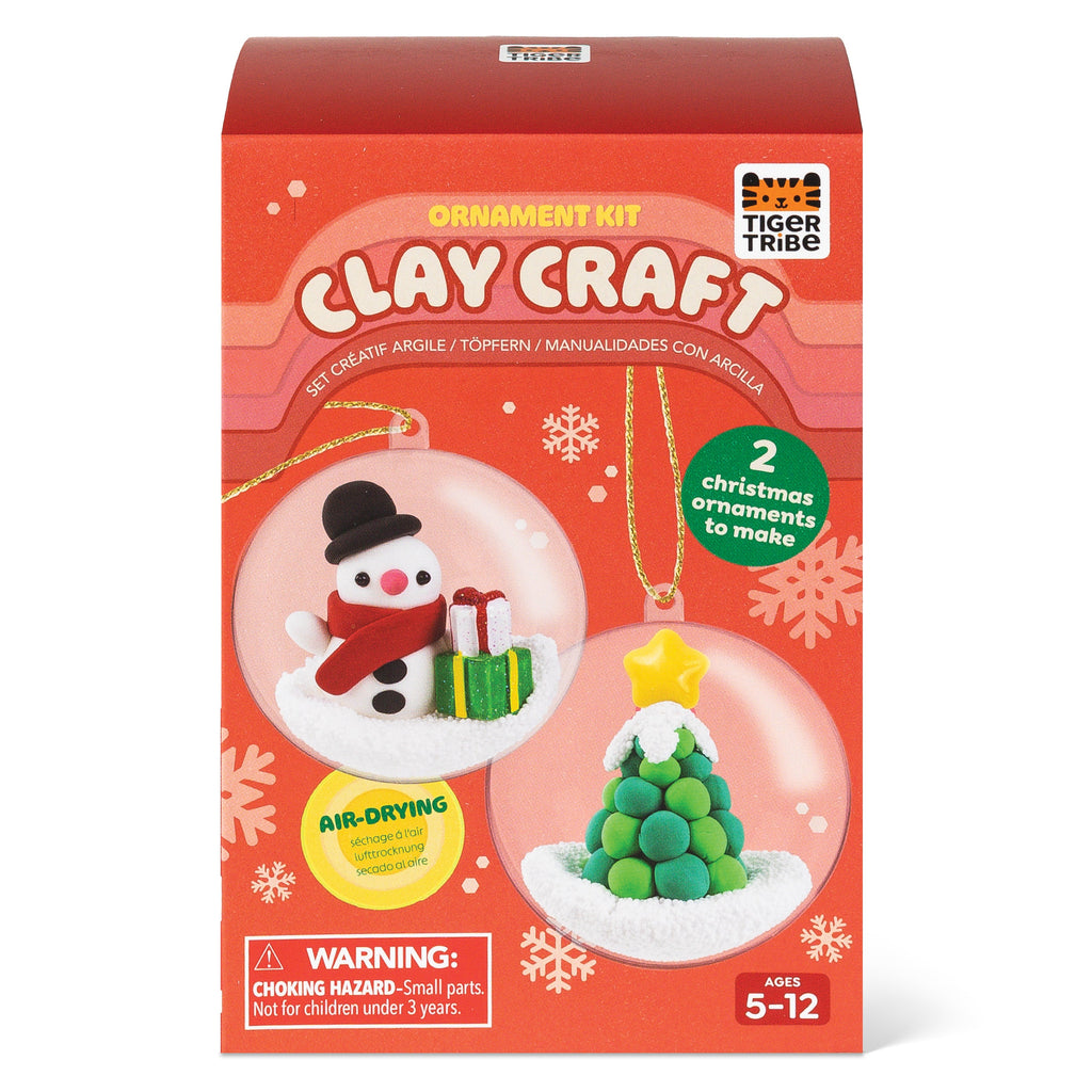 Tiger Tribe Clay Craft - Ornament Kit - Snowman & Tree in Single