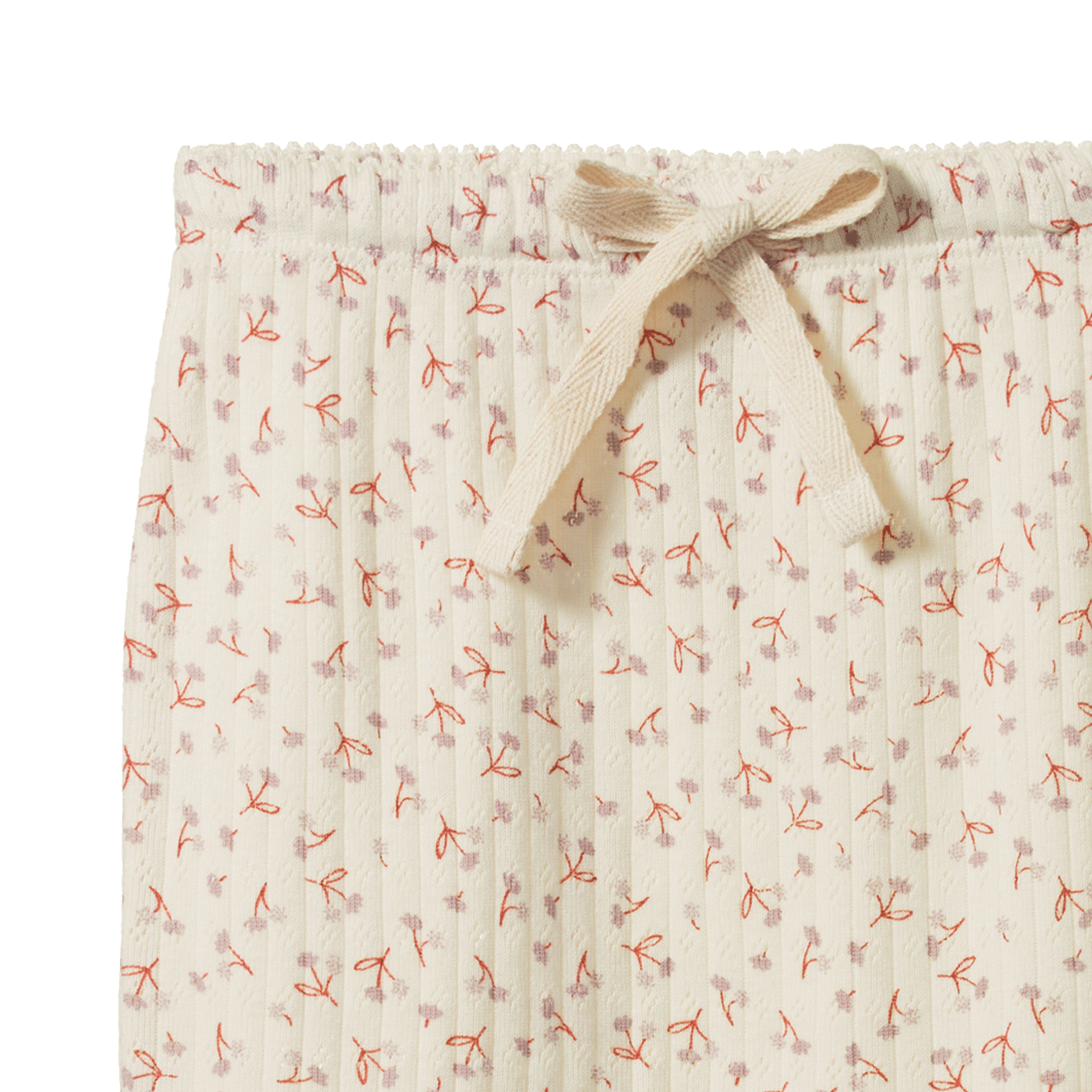 Nature Baby FOOTED ROMPERS POINTELLE in Dandelion Print