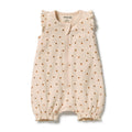 Wilson and Frenchy Little Lady Bugs Organic Ruffle Zipsuit in Little Lady Bugs