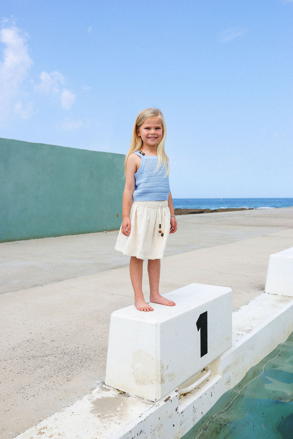Grown Embroidered Ziggy Skirt - Cream in Single