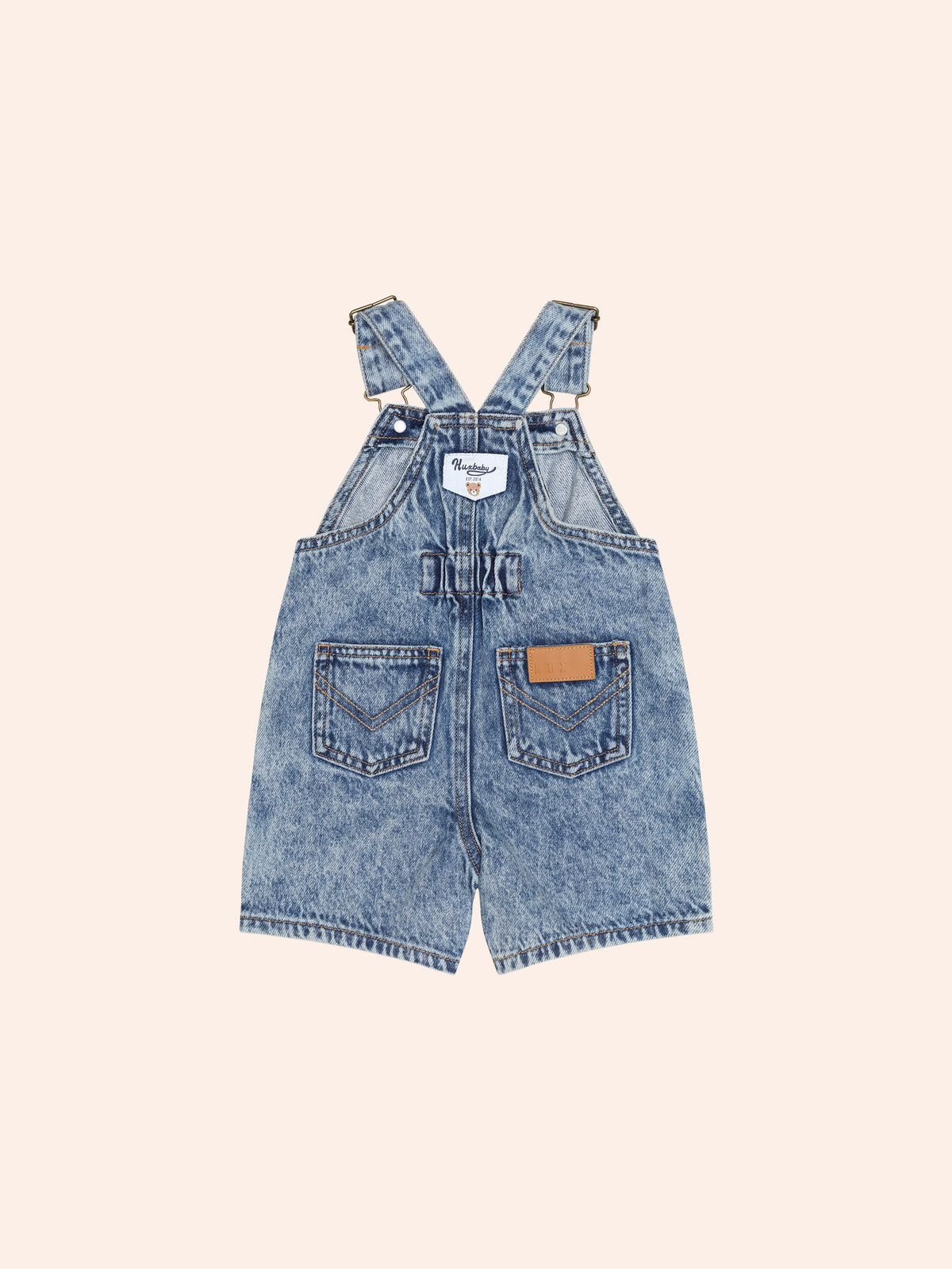 HUXBABY DREAMY DENIM SHORTALL in DENIM