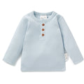 Aster & Oak - Winter Sky Rib Henley Top