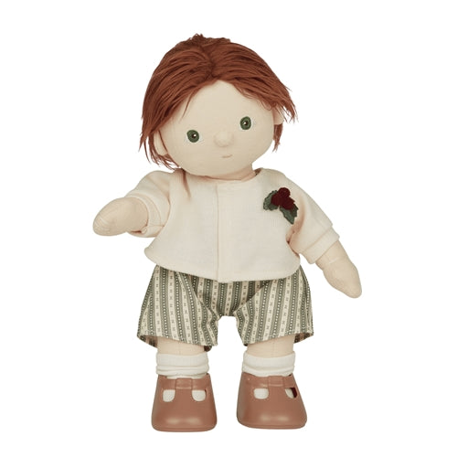 Olli Ella - Dinkum Doll Cardigan & Romper Holiday Set - Cream & Clover