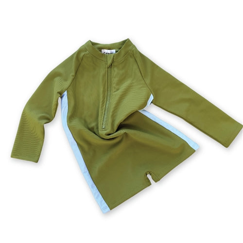Grown - Zip Long Sleeve One Piece - Leaf (HOL25)