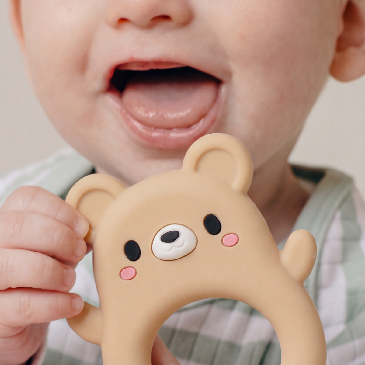 Tiger Tribe Silicone Teether - Bear in Single