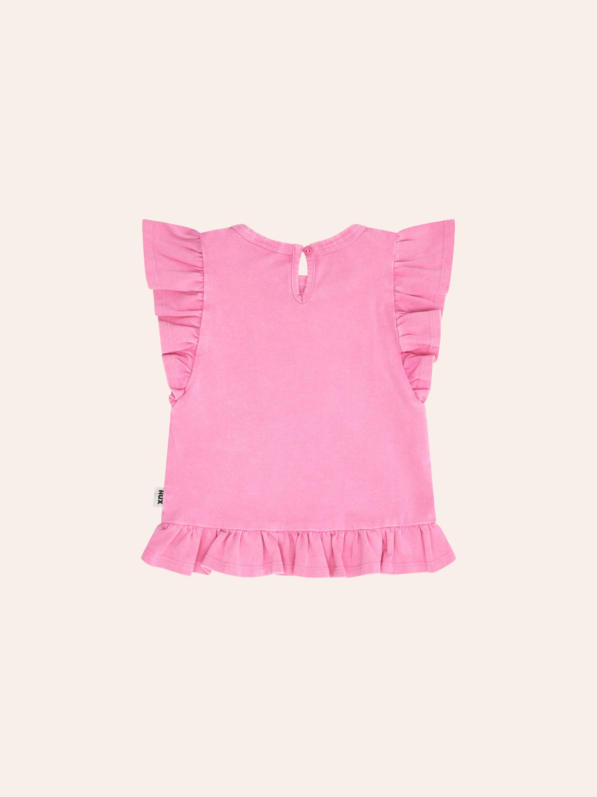 HUXBABY Tutti Frutti Frill Peplum Tee in Single