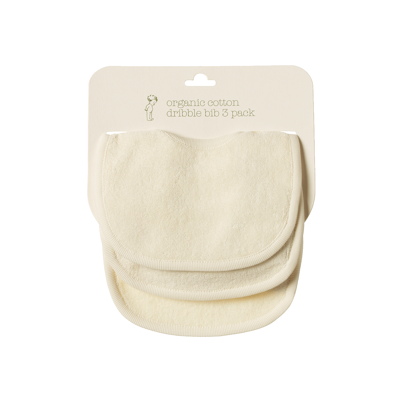 Nature Baby DRIBBLE BIBS 3 PACK in Natural