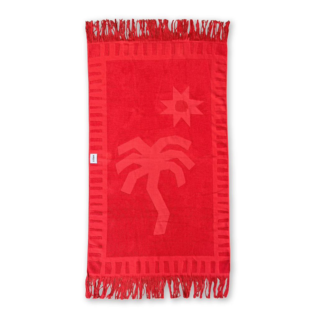Grown Bubble Terry Towelling Beach Towel - Fiesta in Single