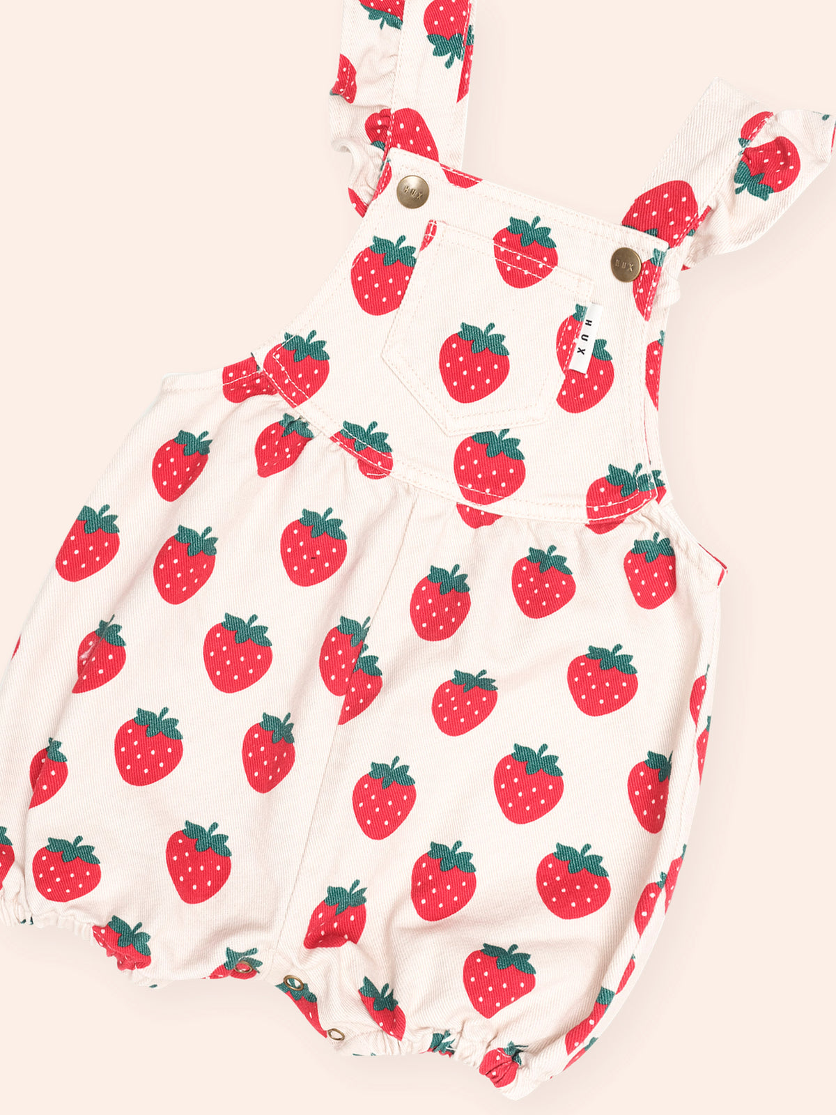 HUXBABY STRAWBERRY BUBBLE ROMPER in MULTI STRAWBERRY