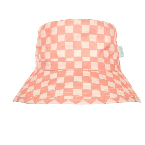 ACORN - Pink Checks Broad Brim Bucket Hat