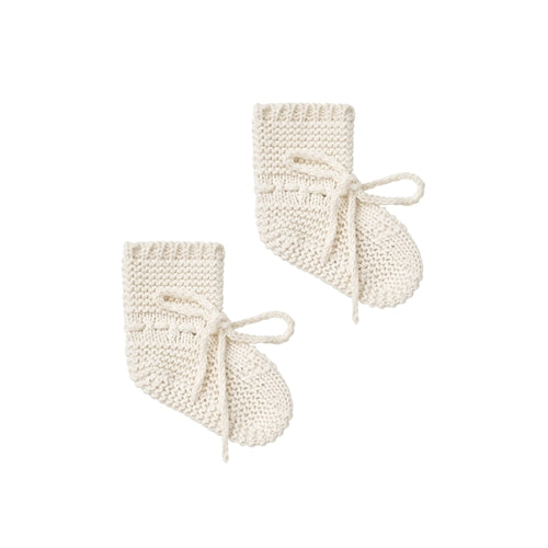 Quincy Mae - Knit Booties - Natural (QM24)