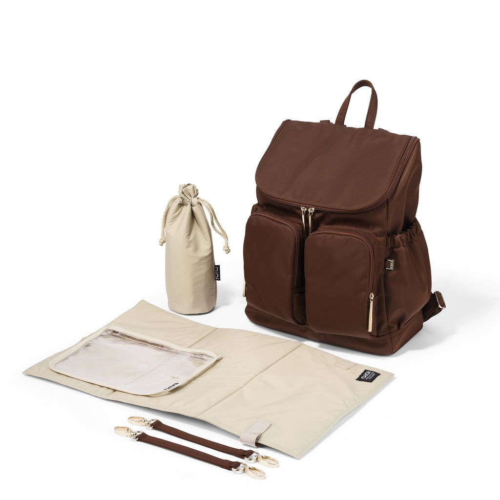 Oioi - Signature Nappy Backpack - Chocolate Nylon