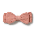 Wilson and Frenchy Petal Pink Organic Knitted Pointelle Headband in Petal Pink