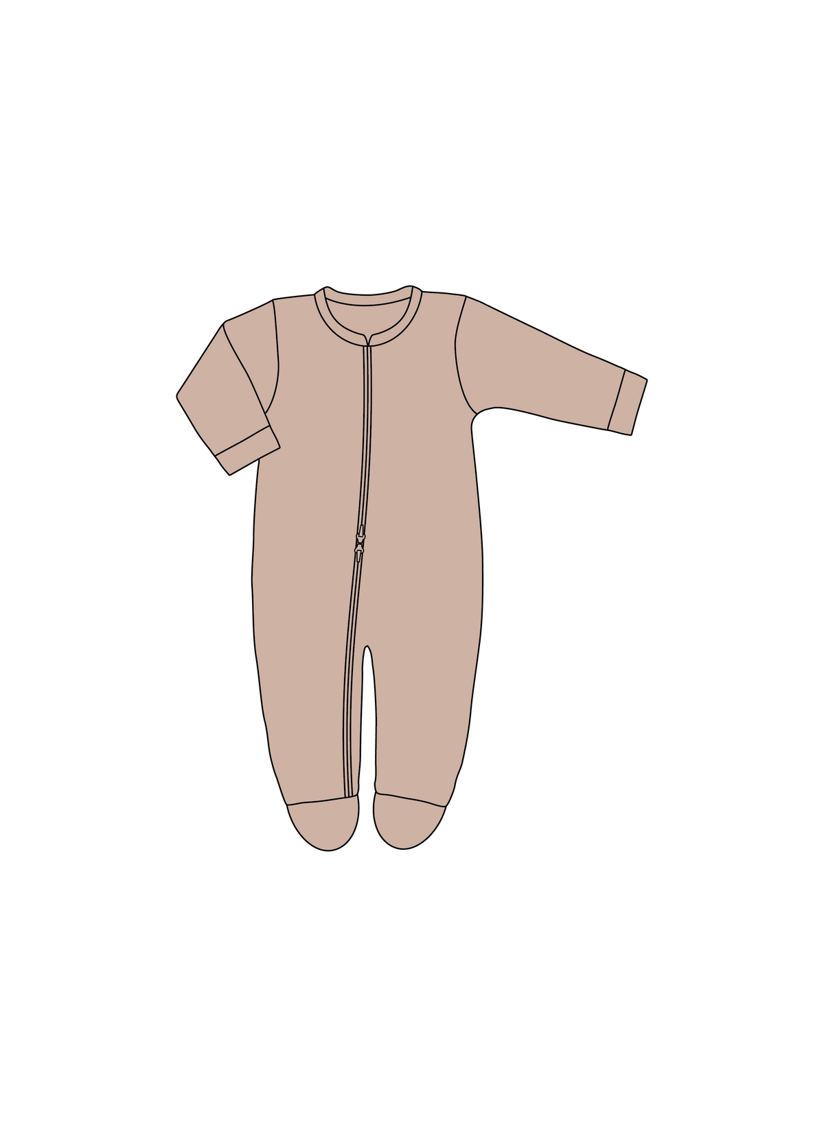Nature Baby DREAMLANDS SUIT WAFFLE in Rose Dust