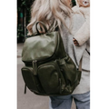 OIOI - Faux Leather Nappy Bag - Olive
