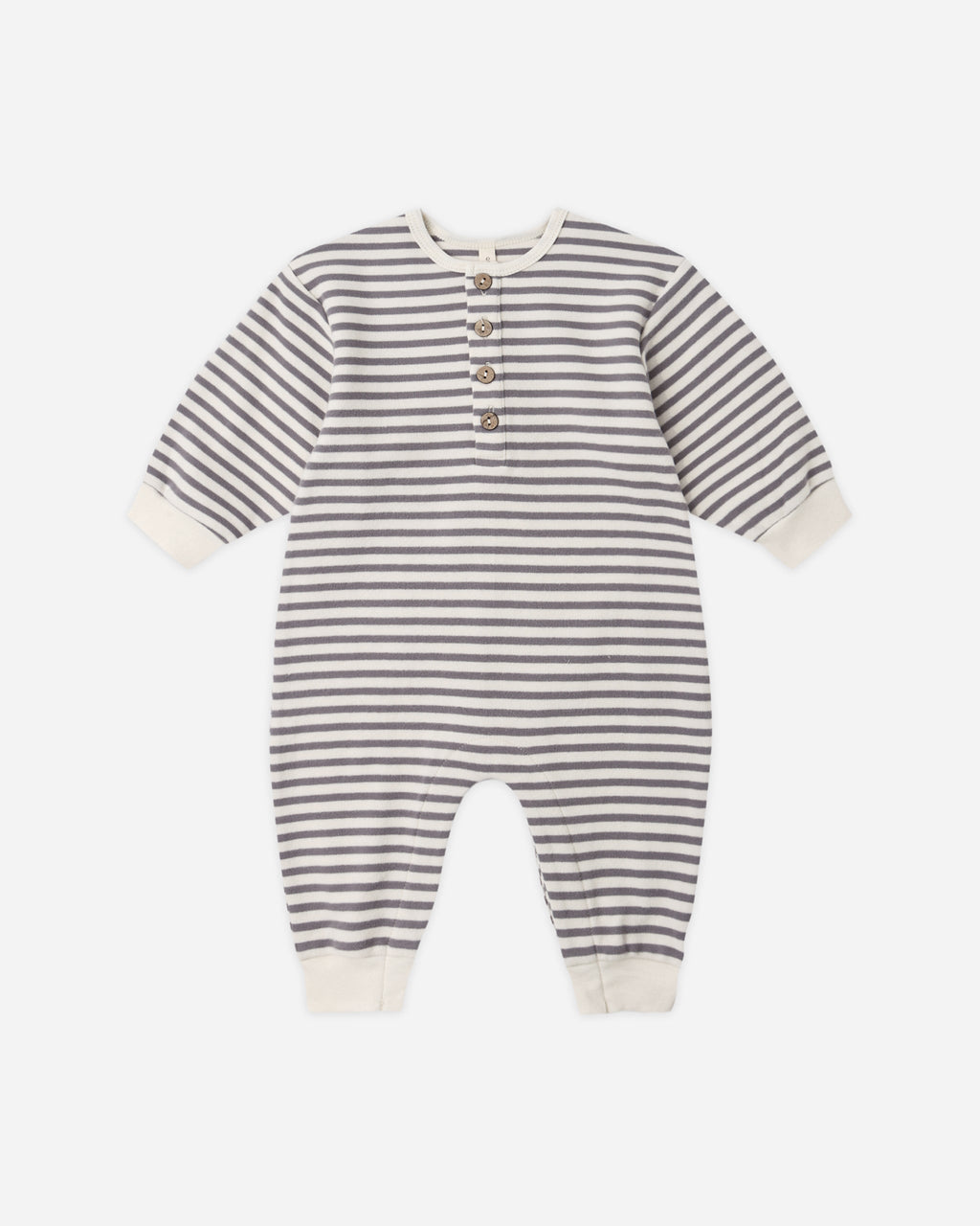 Quincy Mae Relaxed Jumpsuit Slate Stripe in SLATE