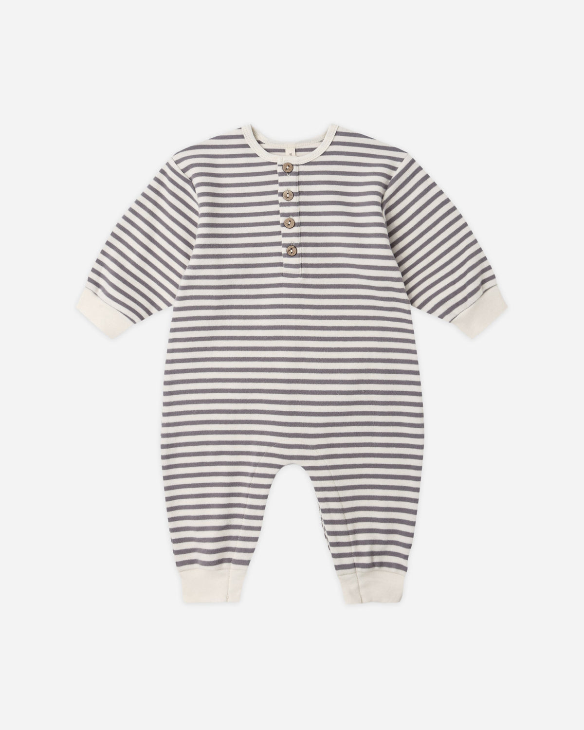 Quincy Mae Relaxed Jumpsuit Slate Stripe in SLATE