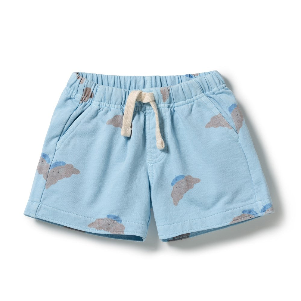 Wilson and Frenchy Little Croissant Organic Garment Dyed Sweat Long Short in Little Croissant