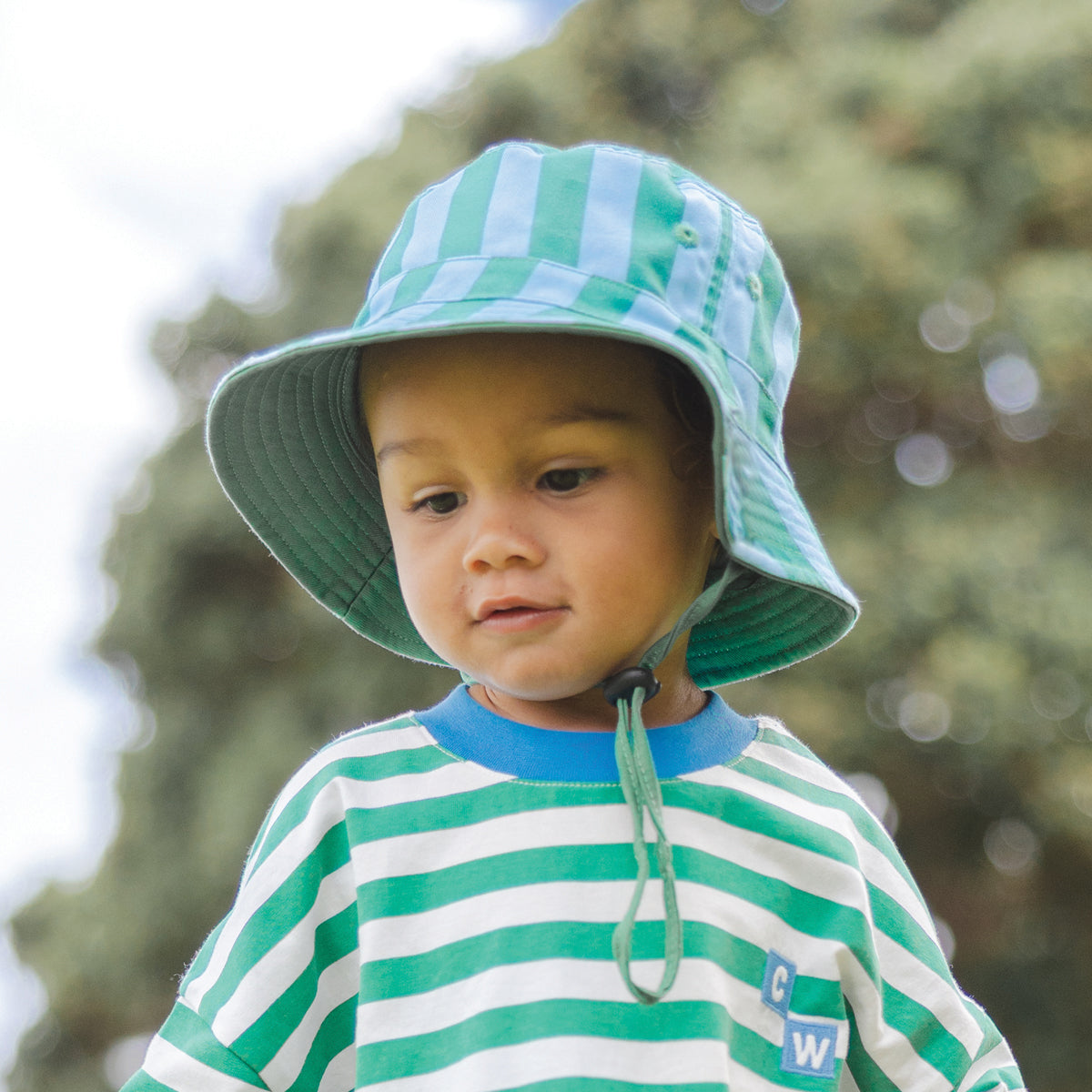 Crywolf REVERSIBLE BUCKET HAT Deck Stripe in Single