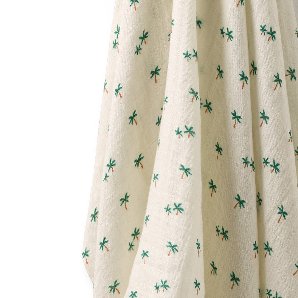 Wilson and Frenchy Tiny Palm Organic Muslin in Tiny Palm Organic