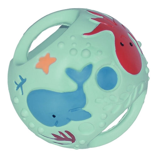 Tikiri - Ocean Blue Grabbing Ball Natural Rubber Toy