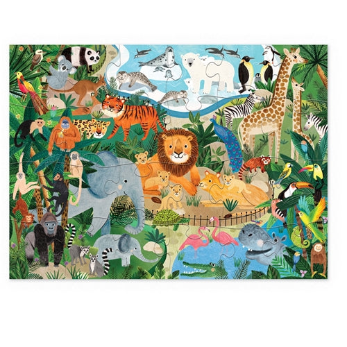 Crocodile Creek - Little Building Puzzle 24 pc - zoo