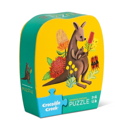Crocodile Creek - Mini Puzzle 12pc - Kangaroo & Joey