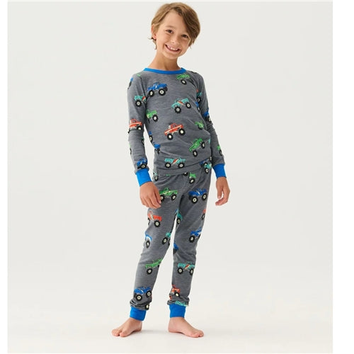Hatley - Monster Trucks Stretch Cotton Pajama Set