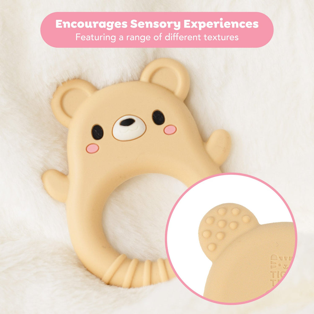 Tiger Tribe Silicone Teether - Bear in Single