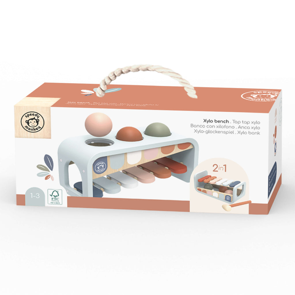 Speedy Monkey Xylo Bench - Tap Tap Xylophone in Single