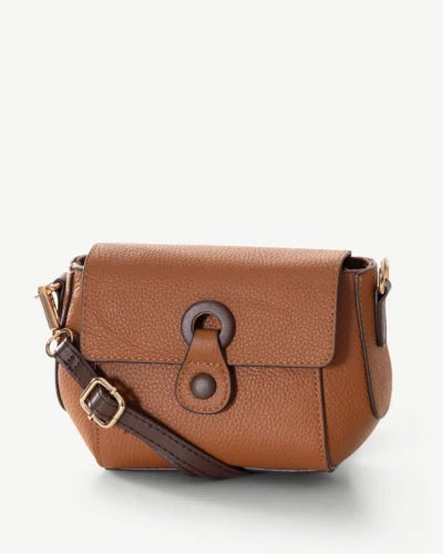 Sassy Duck Beetle Leather Cross Body Bag Tan