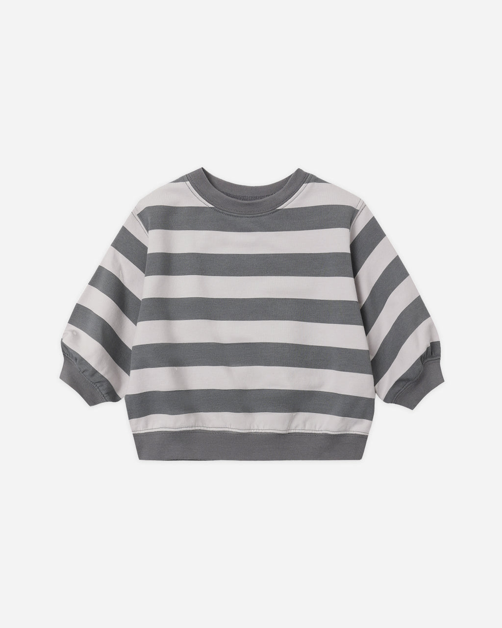 Quincy Mae Oversized Crew Sweatshirt Midnight Stripe in MIDNIGHT