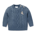 Aster & Oak - Bluestone Cable Knit Jumper