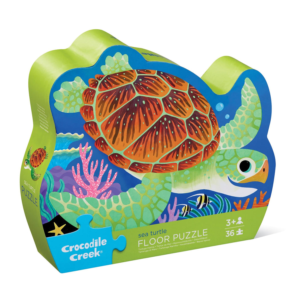 Crocodile Creek Classic Floor Puzzle 36 pc - Sea Turtle in Single