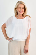 La Sofia VLST741 (62498) - ARABELLA SILK TOP - WHITE in White