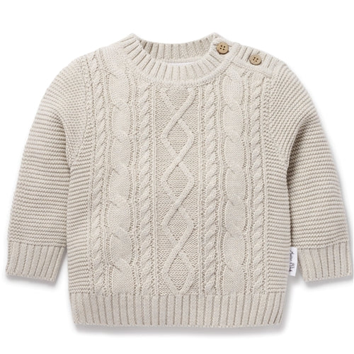 Aster & Oak - Oat Cable Knit Jumper