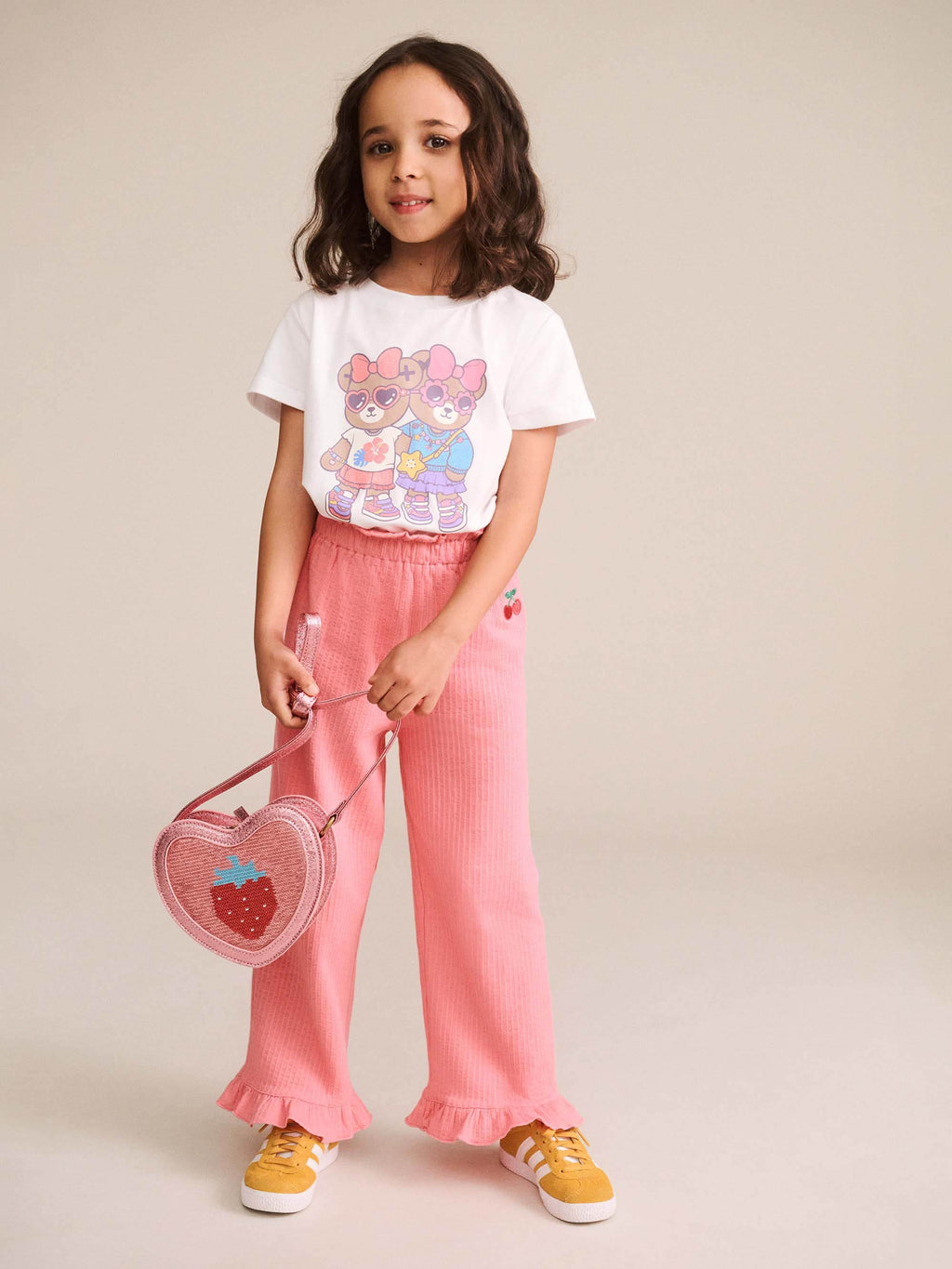 HUXBABY Tropical Friends Tee in WHITE