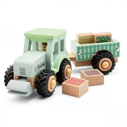 New Classic Toys - Small Tractor with Farm Crops
