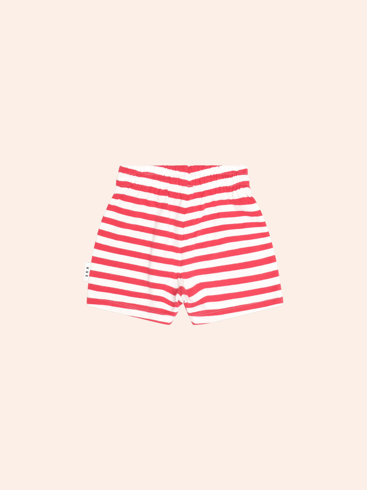 HUXBABY FIREMAN HUX STRIPE SHORT in RACER RED /ALMOND MILK