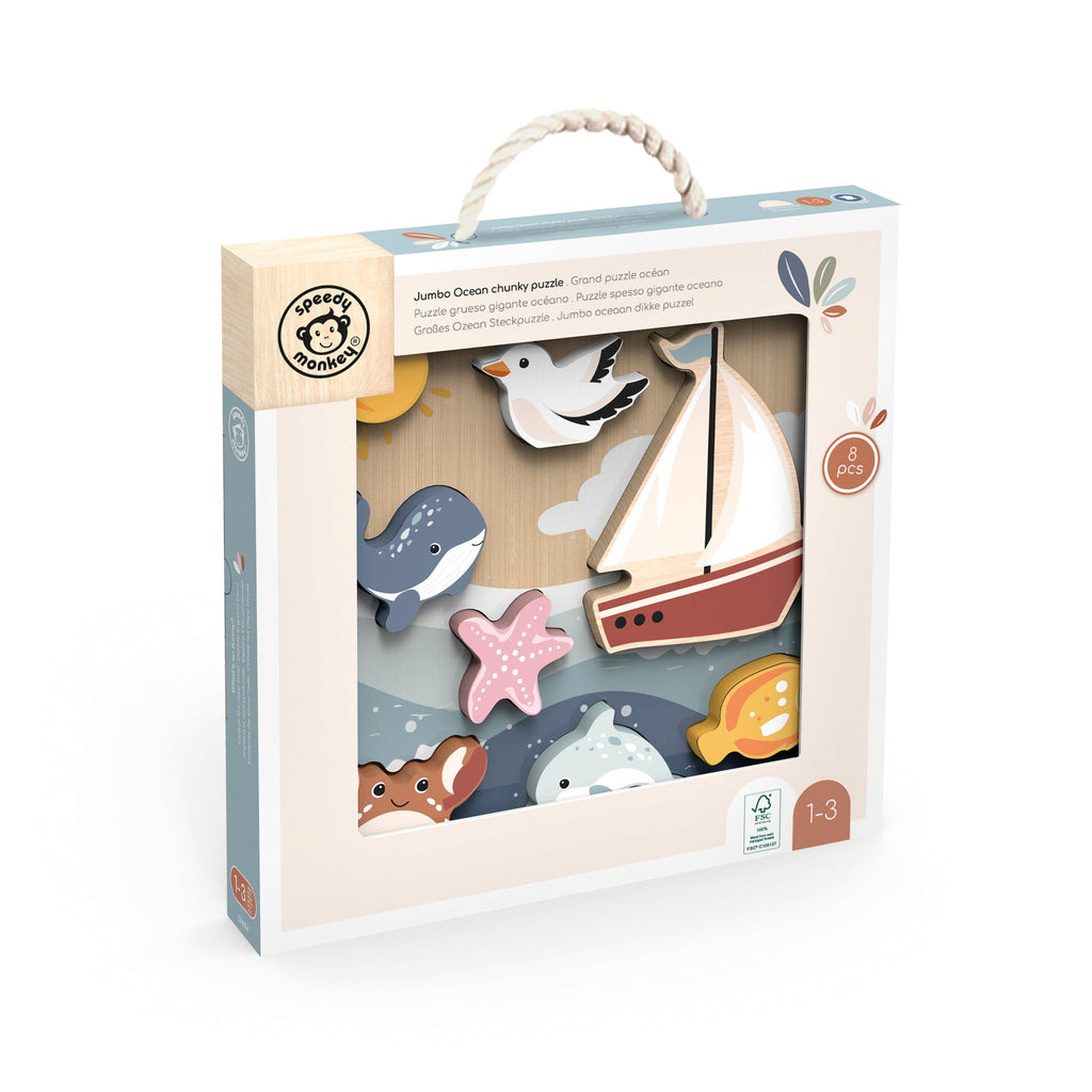 Speedy Monkey Ocean Chunky Puzzle in Single