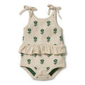 Wilson and Frenchy Fleur Organic Knitted Jacquard Playsuit in Fleur