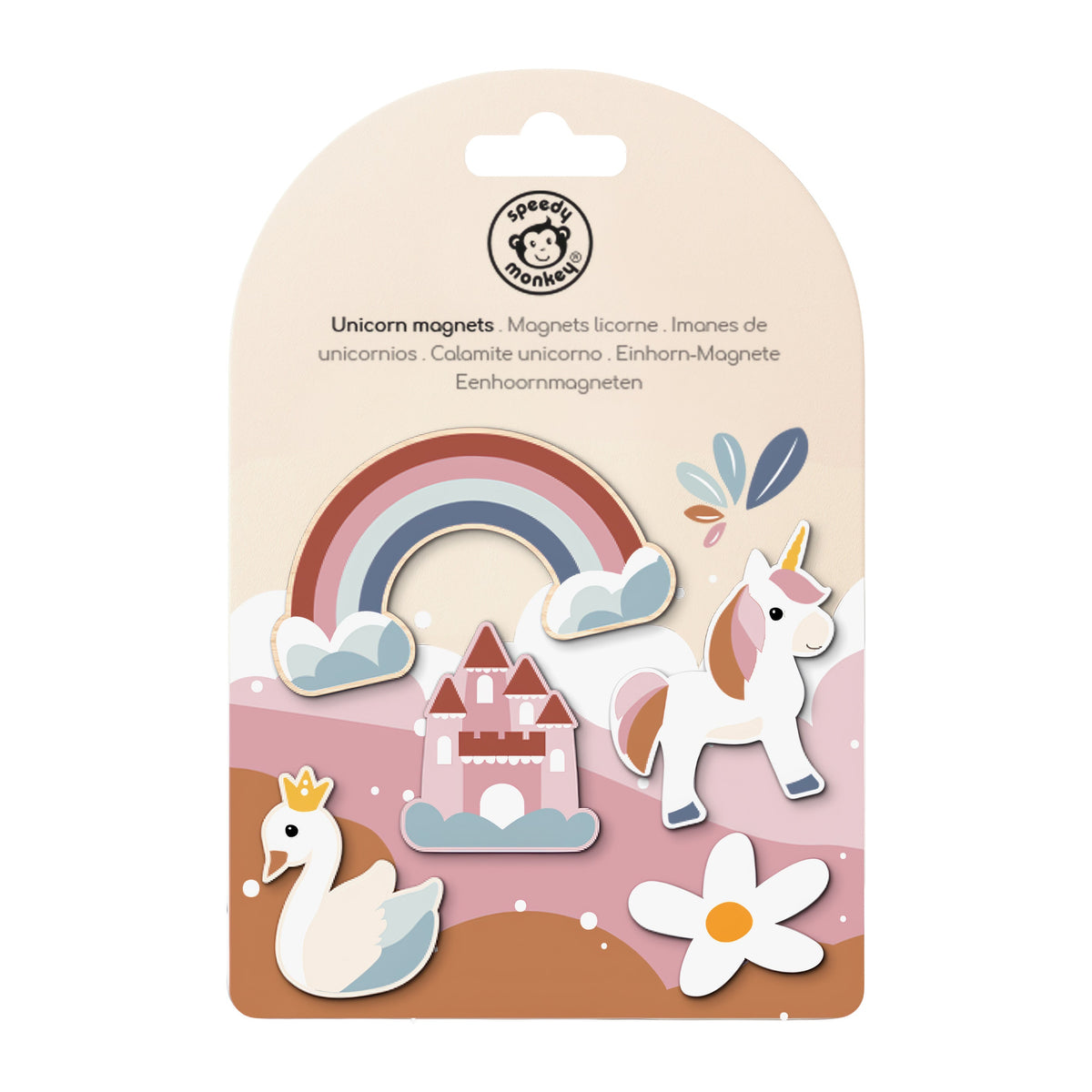 Speedy Monkey Unicorn Magnets in Single