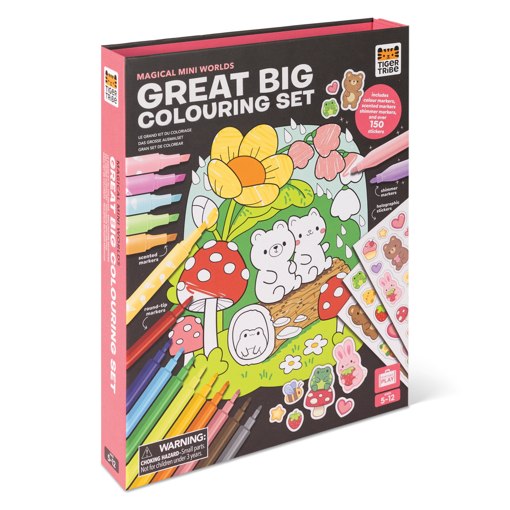 Tiger Tribe Great Big Colouring Set - Magical Mini Worlds in Single