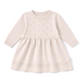 Aster & Oak Oatmeal Pointelle Knit Dress
