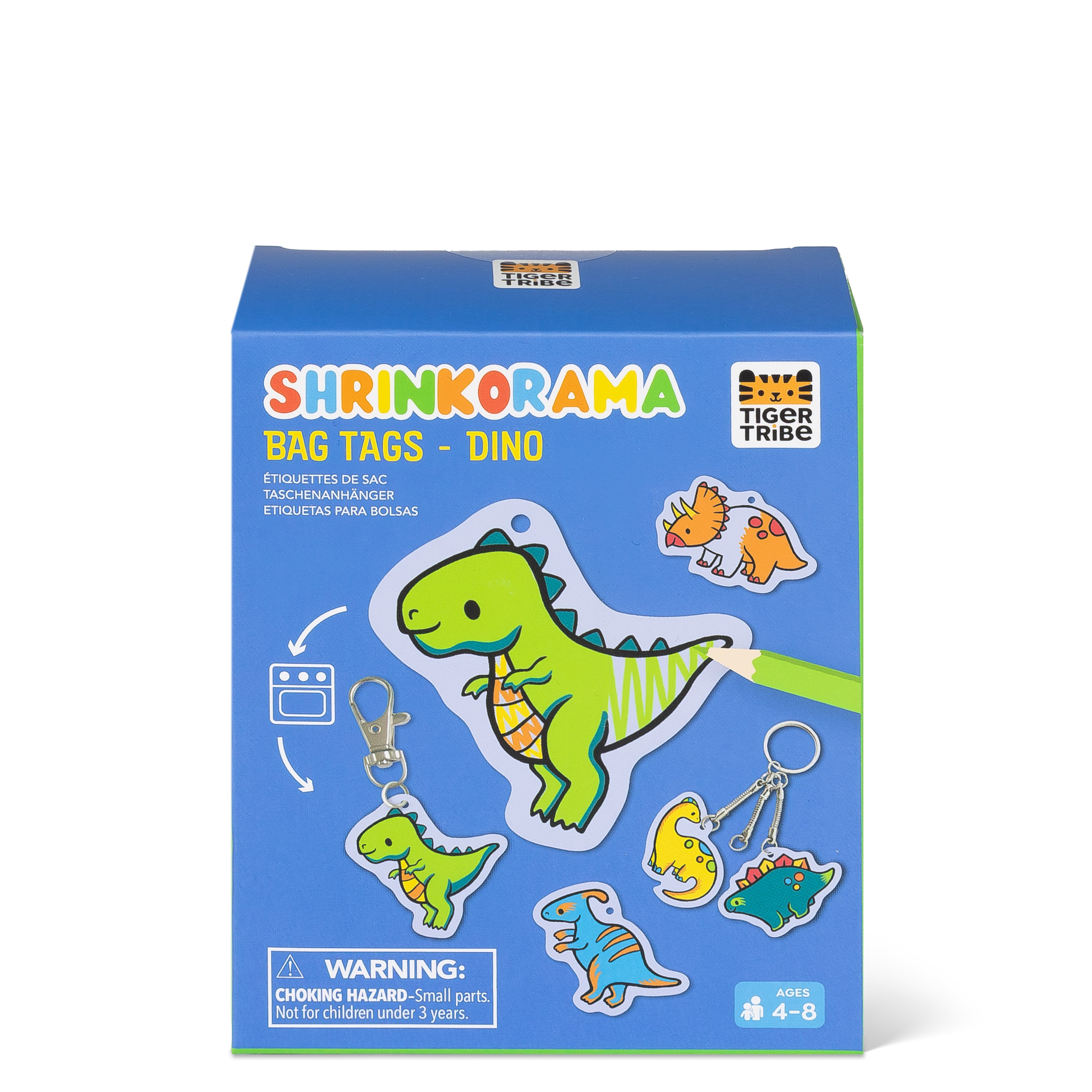 Tiger Tribe Shrinkorama - Bag Tags - Dino in Single
