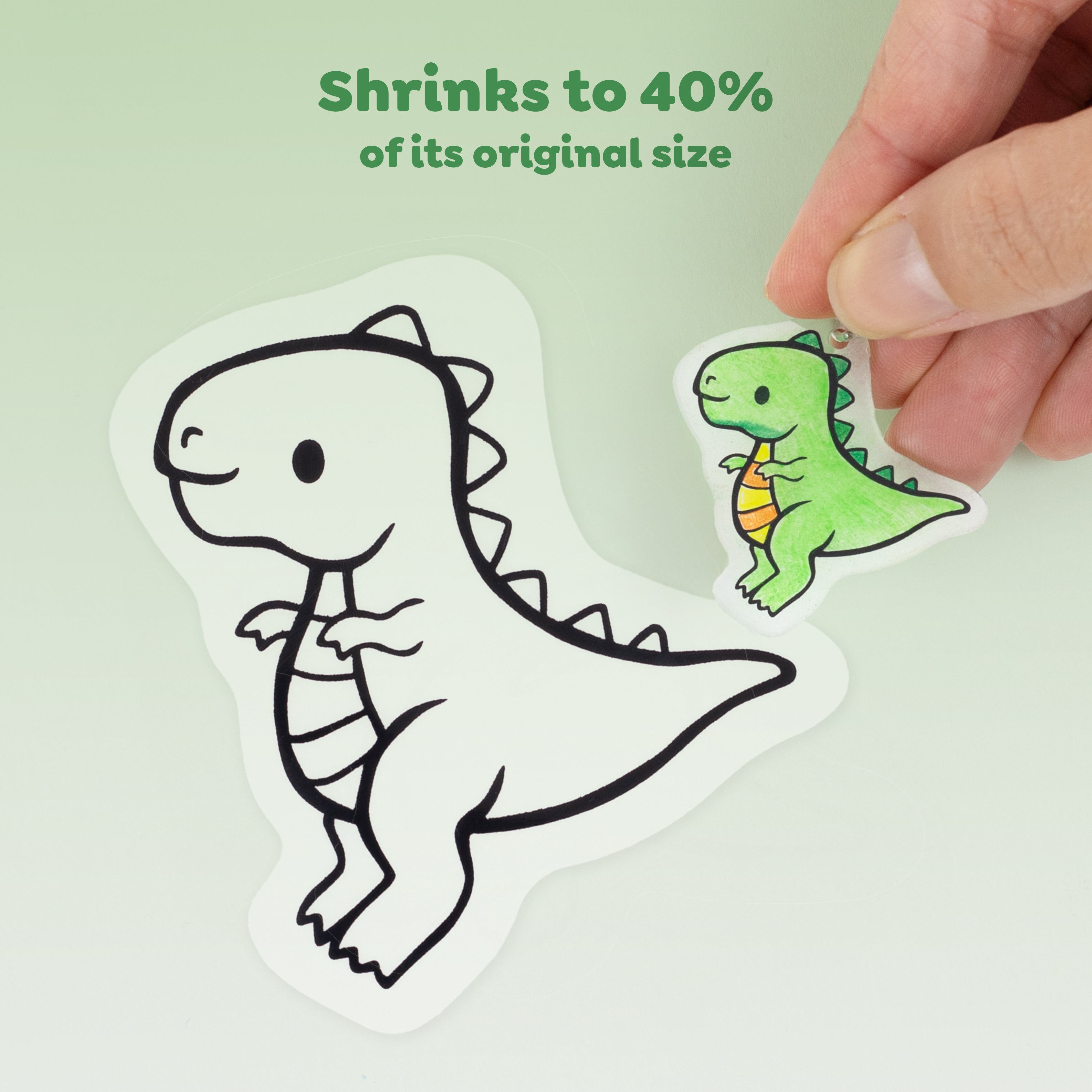 Tiger Tribe Shrinkorama - Bag Tags - Dino in Single