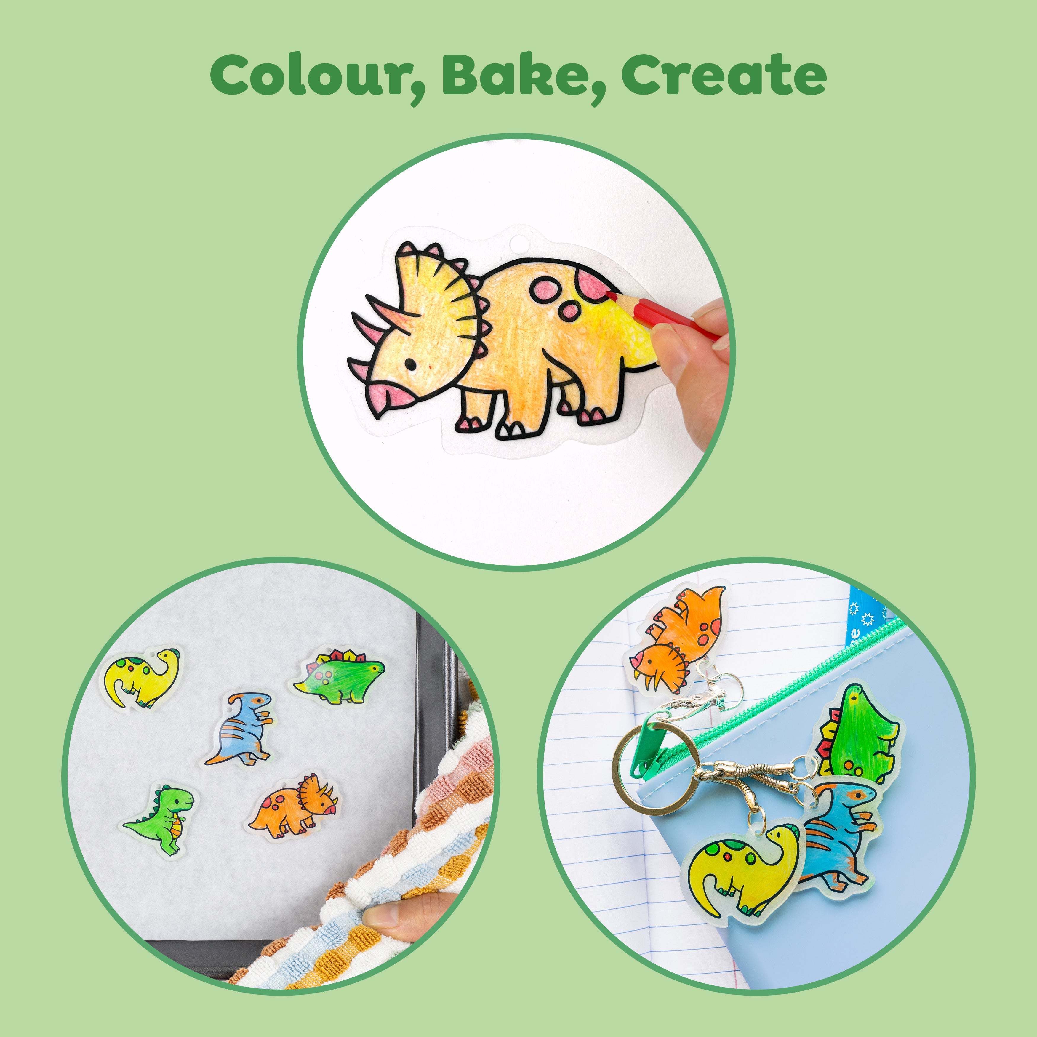 Tiger Tribe Shrinkorama - Bag Tags - Dino in Single