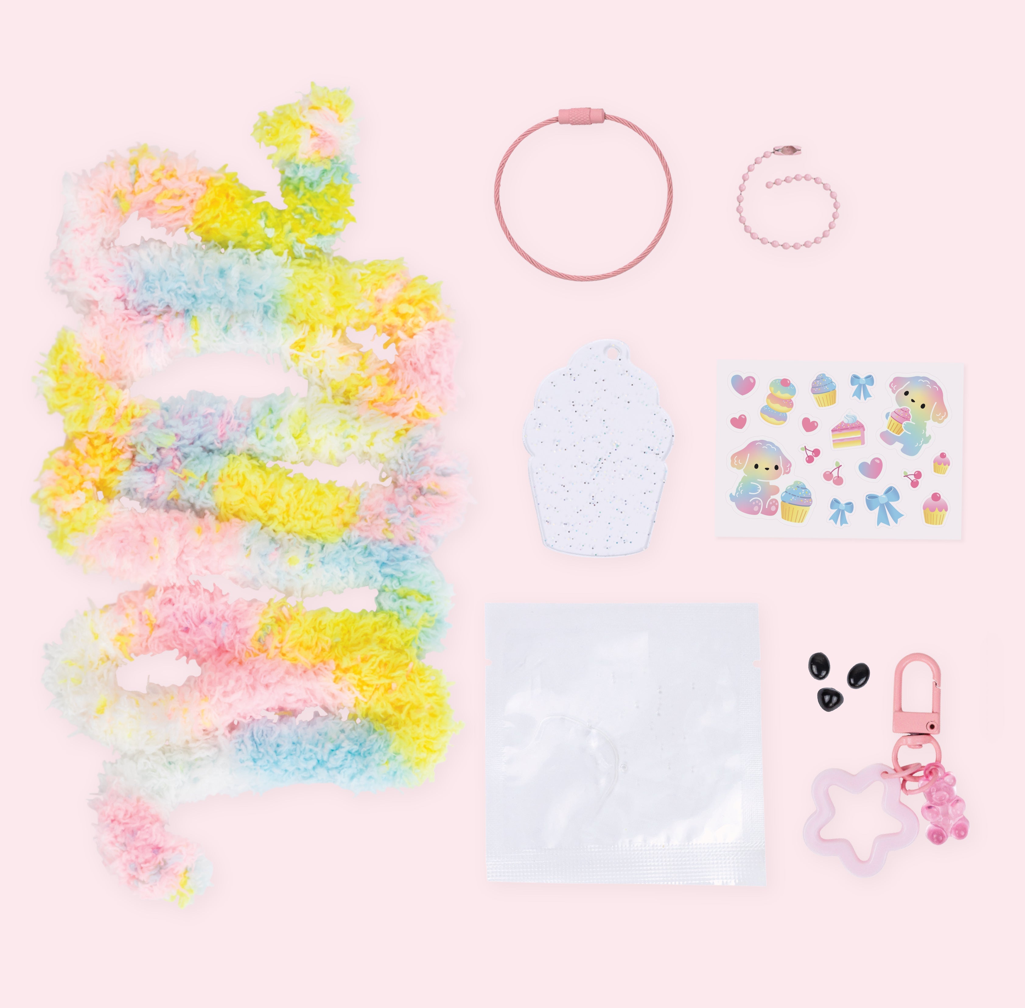 Tiger Tribe Bag Charm Kit - Fluffy Dog in Single