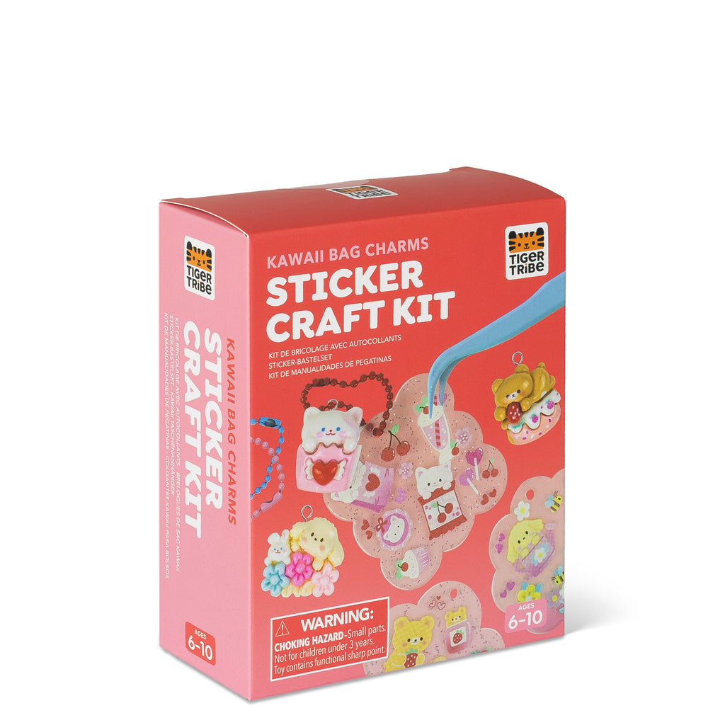 Tiger Tribe Bag Charm Kit - Kawaii Sticker Craft in Single