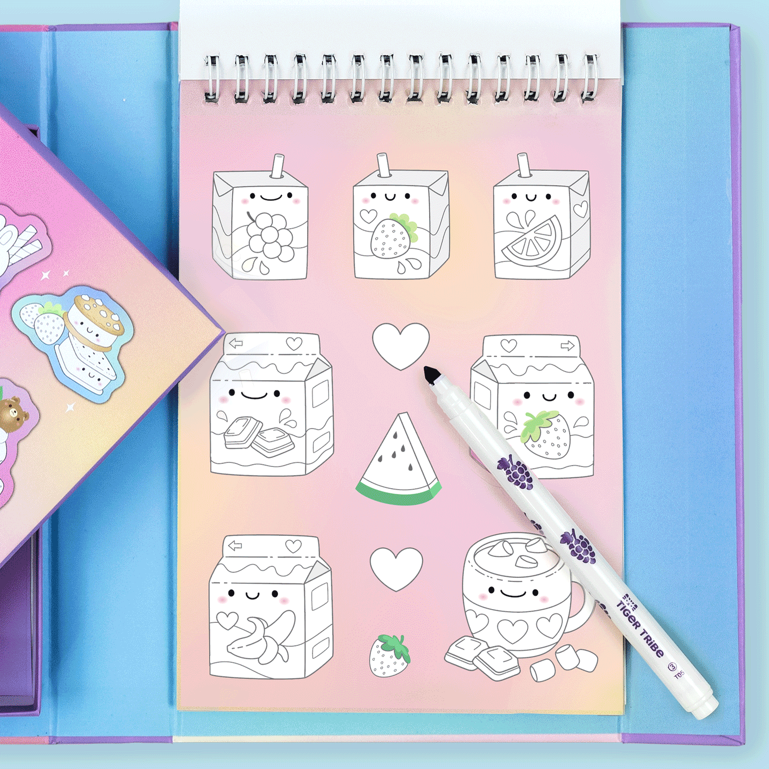 Tiger Tribe Scented Stacks Of Stickers - Dreamy Desserts in Single
